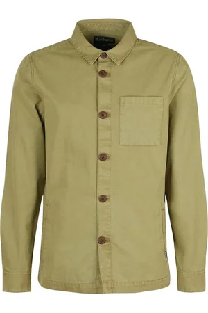 Barbour Jakke, Herre, Grøn, L, Bomuld, Grøn Bomuldsjakke med Knapper