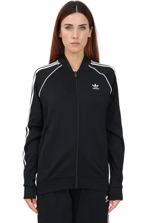 adidas Sweathshirts & Hoodies, Dame, Sort, S, Polyester, Sort lynlås-sweatshirt