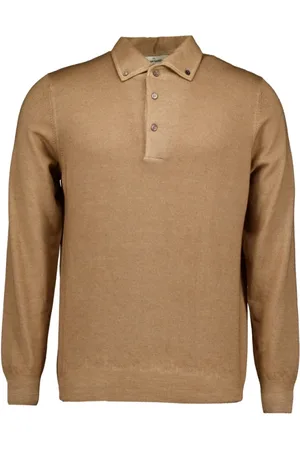 Gran Sasso Top, Herre, Brun, XL, Uld, Tennis Kortærmet Polo