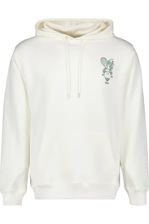 Drôle de Monsieur Sweathshirts & Hoodies, Herre, Hvid, S, Bomuld, Medicis Sport hættetrøje