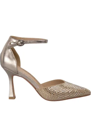 Alma en Pena Sko, Dame, Gul, 38 EU, Rhinestone tå sko