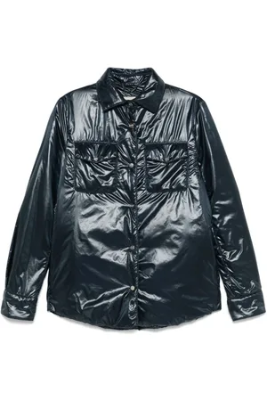 HERNO Jakke, Dame, Blå, XS, Uld, Padded Overshirt