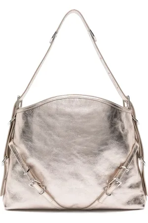 Givenchy Taske, Dame, Grå, ONE SIZE, Uld, Skuldertaske i kornet læder med spædedetaljer