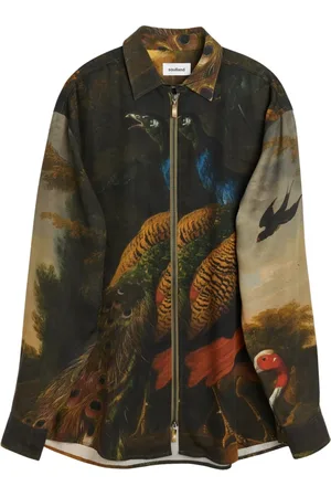 Soulland Skjorte, Herre, Flerfarvet, M, Derry lynlås foran overshirt