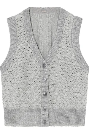 gustav Strik, Dame, Grå, M, Uld, Strikket Vest