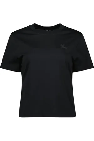 Burberry Top, Dame, Sort, M, Bomuld, Sort Festival T-shirt Forår-Sommer 2025