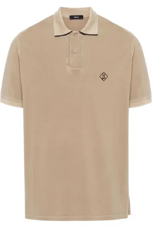 HERNO Top, Herre, Brun, S, Bomuld, Polo Shirt