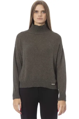 BALDININI Strik, Dame, Grøn, M, Uld, Volcano Neck Langærmet Sweater