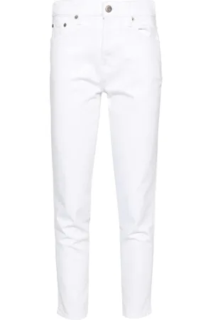 Ralph Lauren Jeans, Dame, Hvid, L, Bomuld, Ankel Skinny Jeans