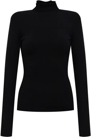 Givenchy Strik, Dame, Sort, S, Cashmere, Højhalset Cashmere Striktrøje