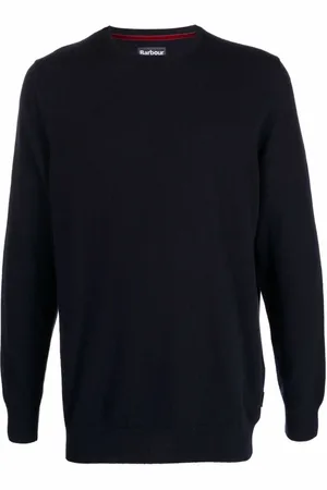 Barbour Strik, Herre, Blå, S, Uld, Navy Blå Uld Cashmere Sweater