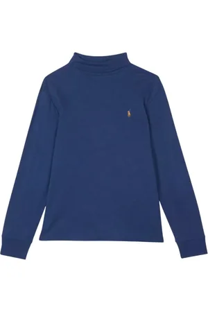 Ralph Lauren Strik, Herre, Blå, 2XL, Bomuld, Bomuldsrullekrave med Logo