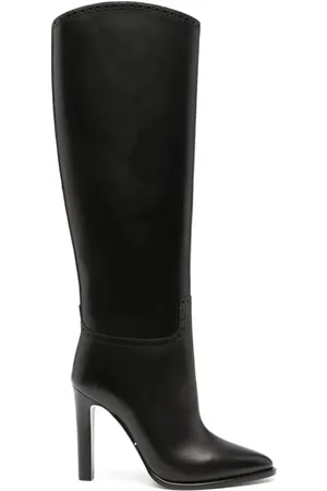 Ralph Lauren Sko, Dame, Sort, 41 EU, Læder, Brently Støvler med Hæl