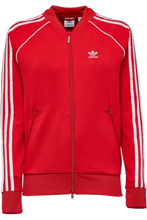 adidas Sweathshirts & Hoodies, Dame, Rød, XS, Tyl, Stylish Zip-Through Sweatshirt