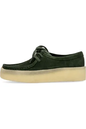 Clarks Sko, Dame, Grøn, 37 EU, Mørkegrøn W Wallabee Cup - Streetwear Kollektion