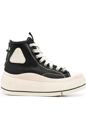R13 Sko, Dame, Sort, 41 EU, Læder, Pyramid Studs High Top Sneakers