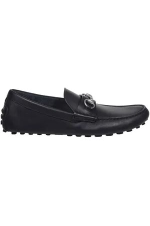Gucci Sko, Herre, Sort, 43 1/2 EU, Sorte Moccasin Sko