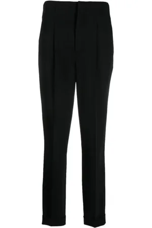 Ralph Lauren Bukser, Dame, Sort, XL, Uld, Slim-fit Bukser