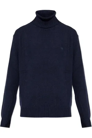 Ami Strik, Herre, Blå, S, Cashmere, Cashmere-rullekrave