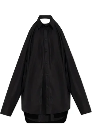 Balenciaga Kjole, Dame, Sort, XS, Bomuld, Suspenderet Skjortekjole