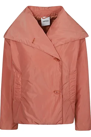 Aspesi Jakke, Dame, Lyserød, S, Uld, Wide Collar Jakke