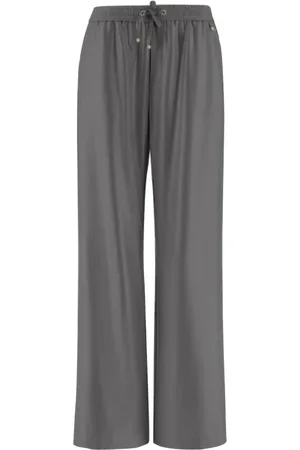 HERNO Bukser, Dame, Grå, S, Polyester, Laminerede Bukser med Snøre