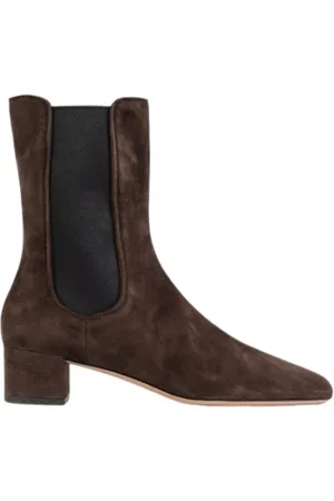 Aquazzura Sko, Dame, Brun, 39 EU, Suede, Lyon Suede Chelsea Støvler