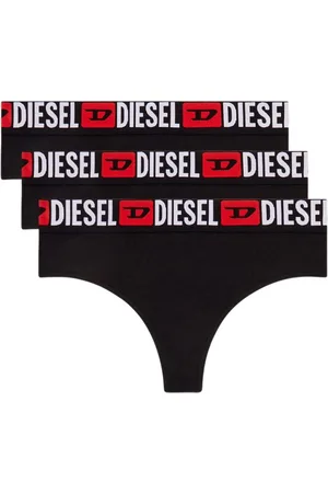Diesel Undertøj, Dame, Sort, XS, Bomuld, Sort bomuldstrusser Pakke med 3
