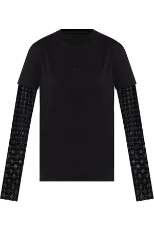 Givenchy Top, Dame, Sort, M, Bomuld, Overlapped T-shirt
