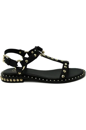 Ash Sko, Dame, Sort, 37 EU, Læder, Sorte Læder Ballerina Sandaler