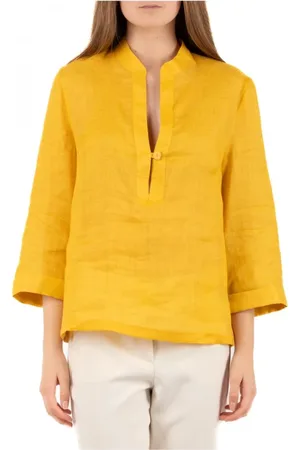 HANITA Bluser & Skjorter, Dame, Gul, M, Elegant Bluse