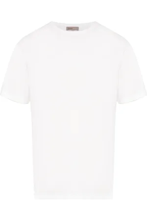 HERNO Top, Herre, Hvid, S, logo-plaque T-shirt