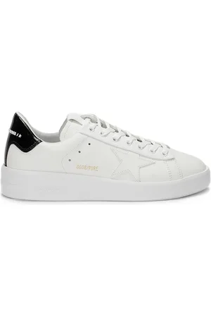 Golden Goose Sko, Herre, Hvid, 41 EU, Bomuld, Logo Sneakers med Sideemblem