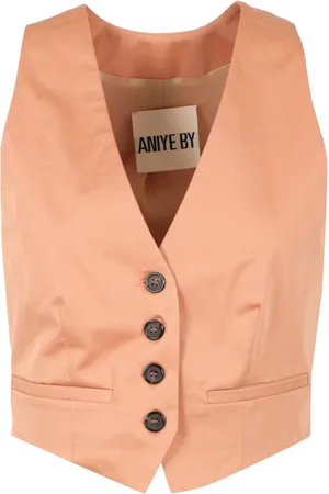 ANIYE BY Jakke, Dame, , M, Bomuld, Stilful bomuldsvest med V-hals og knapper foran