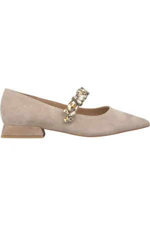 Alma en Pena Sko, Dame, , 41 EU, Læder, Rhinestone-Rem Ballerina-sko med flad hæl
