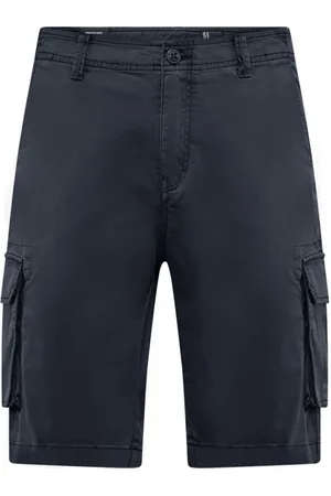 Bomboogie Shorts, Herre, Blå, W31, Bomuld, Cargo Bermuda Shorts i bomuldsgabardin