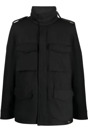 Aspesi Jakke, Herre, Sort, 2XL, Polyester, Fieldjakke med lynlåslukning