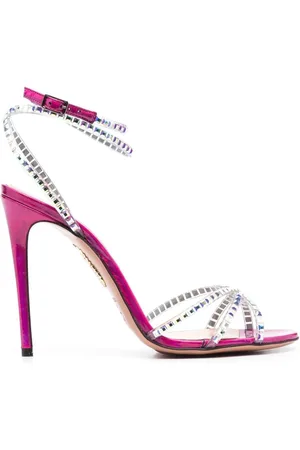 Aquazzura Sko, Dame, Lyserød, 35 EU, Dance Plexi Sandal 105