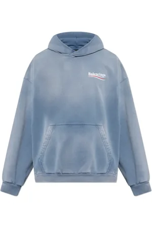 Balenciaga Sweathshirts & Hoodies, Herre, Blå, 2XS, Bomuld, Hoodie