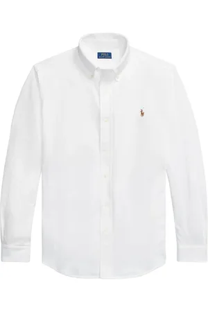 Ralph Lauren Skjorte, Herre, Hvid, XL, Bomuld, Hvid Casual Skjorte med Knapper