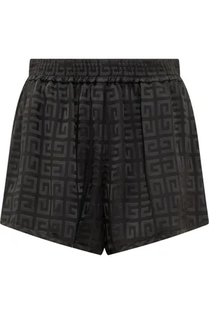 Givenchy Shorts, Dame, Sort, S, Shorts med lynlås i 4G Jacquard