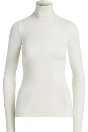 Ralph Lauren Strik, Dame, Hvid, 2XL, Bomuld, Slim Fit Rullekrave