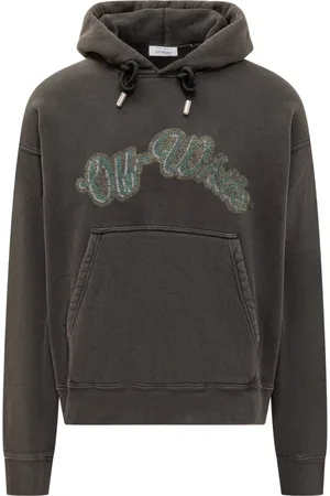 OFF-WHITE Sweathshirts & Hoodies, Herre, Brun, L, Grøn Bacchus Hoodie