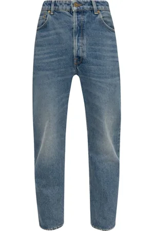 Golden Goose Jeans, Herre, Blå, W33, Bomuld, Appliqued Jeans