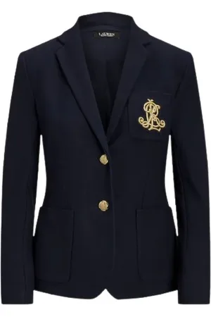 Ralph Lauren Jakke, Dame, Blå, L, Uld, Blazer