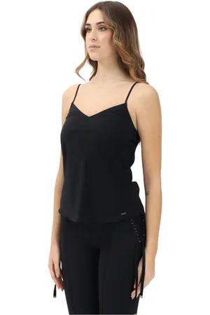 Armani Exchange Top, Dame, Sort, XL, Minimalistisk Sort Top Elegant Afslappet Stil
