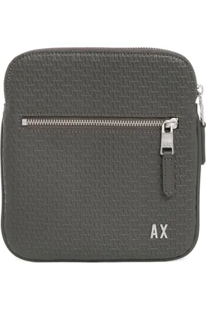 Armani Exchange Taske, Herre, Grå, ONE SIZE, Polyester, Logopåse med justerbar rem