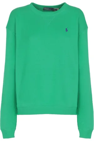 Ralph Lauren Strik, Dame, Grøn, M, Bomuld, Bomulds Sweatshirt