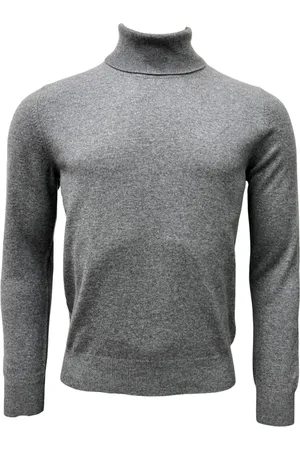 Gran Sasso Strik, Herre, Grå, 3XL, Cashmere, Merino/Cashmere Turtleneck