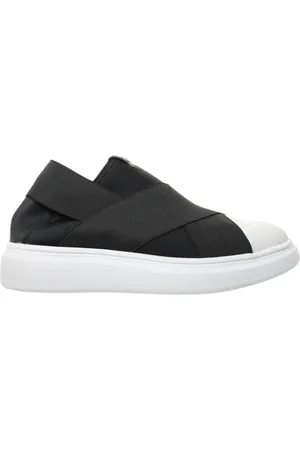 FESSURA Sko, Dame, Sort, 39 EU, Sort Stof Sneakers Elastikbånd Ruskind Detaljer